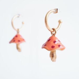 Mushroom Drop Earrings
